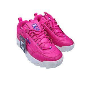 FILA Women's Disruptor II Premium Hot Pink White Sneakers 5XM00817-956 Size 7.5